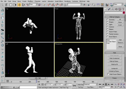 Interfaccia di Motion Capture in 3DS MAX