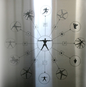 Pictomatic system (2004). Incisione laser  da immagine digitale su lastra di acciaio, cm 50x50
