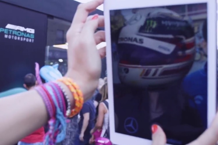 formula 1 mercedes augmented reality