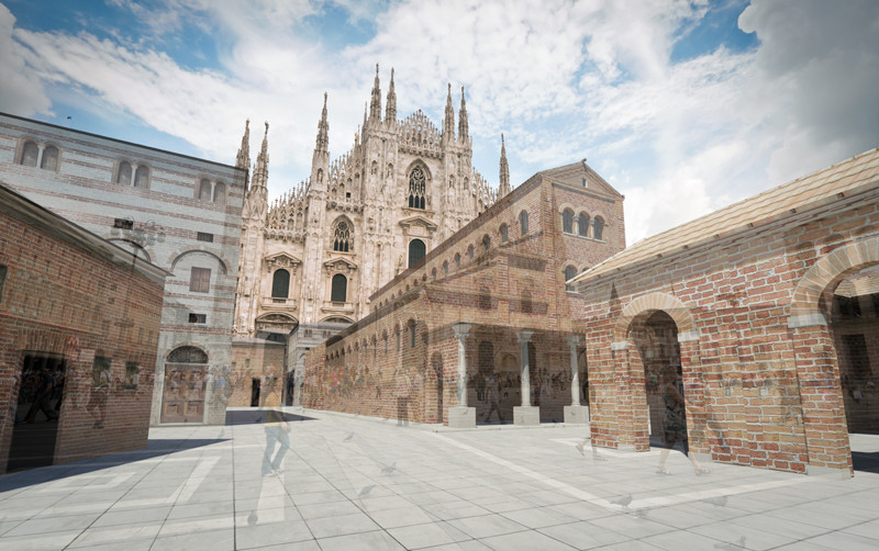 Milano, archeologia virtuale di piazza duomo