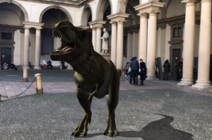 magimask: dinosauro in realtà aumentata a Brera